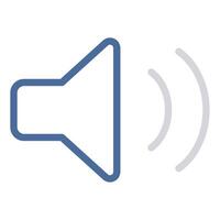 Volume icon outline color style vector