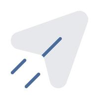 Plane icon flat style vector