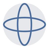 Globe icon flat style vector
