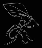 Continuous one line art of a labour day vector