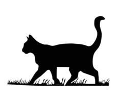 silhouette design of a cat vector