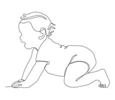 continuous one line drawing of side view of pretty, vector
