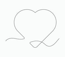 Continuous one line drawing love, Minimalistic modern line art. vector