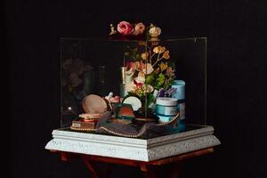 Wedding gift box given by the groom to the bride in Indonesian culture which contains various kinds of daily necessities that are decorated beautifully and attractively photo