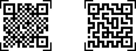 QR Code. Set of barcode icon. Trendy bar code for web icon. Abstract barcode icon illustration. QR Code vector