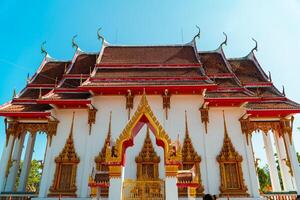 Phuket, Thailand, 2024 - The magnificent Wat Chalong Buddhist temple was built in the 19th century, apart from being a house of worship it is also a popular tourist destination in Phuket. photo