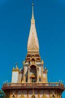 Phuket, Thailand, 2024 - The magnificent Wat Chalong Buddhist temple was built in the 19th century, apart from being a house of worship it is also a popular tourist destination in Phuket. photo
