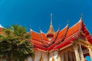 Phuket, Thailand, 2024 - The magnificent Wat Chalong Buddhist temple was built in the 19th century, apart from being a house of worship it is also a popular tourist destination in Phuket. photo