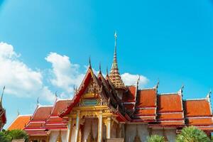Phuket, Thailand, 2024 - The magnificent Wat Chalong Buddhist temple was built in the 19th century, apart from being a house of worship it is also a popular tourist destination in Phuket. photo