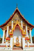 Phuket, Thailand, 2024 - The magnificent Wat Chalong Buddhist temple was built in the 19th century, apart from being a house of worship it is also a popular tourist destination in Phuket. photo