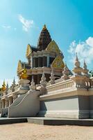 Phuket, Thailand, 2024 - The magnificent Wat Chalong Buddhist temple was built in the 19th century, apart from being a house of worship it is also a popular tourist destination in Phuket. photo