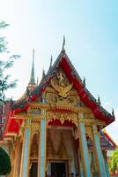 Phuket, Thailand, 2024 - The magnificent Wat Chalong Buddhist temple was built in the 19th century, apart from being a house of worship it is also a popular tourist destination in Phuket. photo