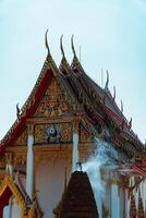 Phuket, Thailand, 2024 - The magnificent Wat Chalong Buddhist temple was built in the 19th century, apart from being a house of worship it is also a popular tourist destination in Phuket. photo