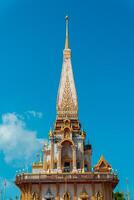 Phuket, Thailand, 2024 - The magnificent Wat Chalong Buddhist temple was built in the 19th century, apart from being a house of worship it is also a popular tourist destination in Phuket. photo