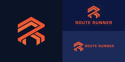 Abstract hexagon initial letter R or RR in orange color isolated on multiple background colors. The logo is suitable for automotive IT platform logo design inspiration templates. vector