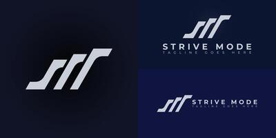 Abstract initial letter SM or MS logo in silver-white color isolated on multiple background colors. The logo is suitable for sports business apparel logo design inspiration templates. vector