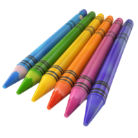 Collection of Crayons in Various Colors with Blue on Transparent background AI-Generative png