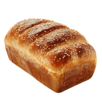 Bread with Sesame Seeds on Transparent background AI-Generative png