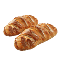 Two Loaves of Bread on Transparent background AI-Generative png