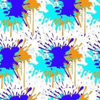 seamless abstract pattern with colorful splashes on white background vector