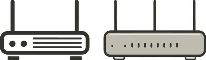 Wifi Router icon illustration design set vector