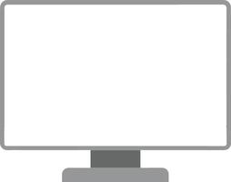 Blank screen Monitor isolated illustration, Monitor mockup design vector