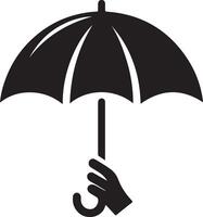 Umbrella silhouette. Umbrella silhouette icon graphic. Rain umbrella symbol vector