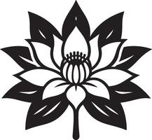 lotus symbol silhouette. Spa and wellness theme design element. illustration vector