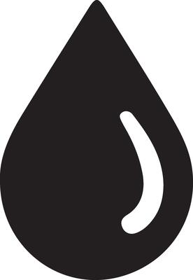 Water drops silhouettes and blob, droplet set icons
