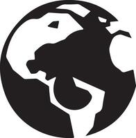Earth Globe silhouette Icons, worldmap. World map illustration vector