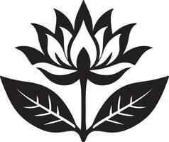 lotus symbol silhouette. Spa and wellness theme design element. illustration vector