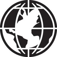 Earth Globe silhouette Icons, worldmap. World map illustration vector
