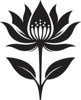 lotus symbol silhouette. Spa and wellness theme design element. illustration vector