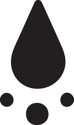 Water drops silhouettes and blob, droplet set icons