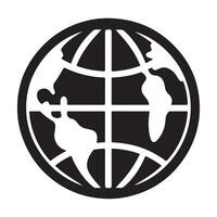 Earth Globe silhouette Icons, worldmap. World map illustration vector