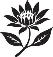 lotus symbol silhouette. Spa and wellness theme design element. illustration vector