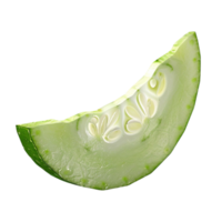 Fresh Cucumber Slice Isolated on Transparent background AI-Generative png