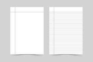 paper sheet isolated on gray background vector
