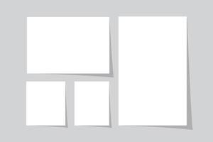 White realistic sheet of paper with shadow vector