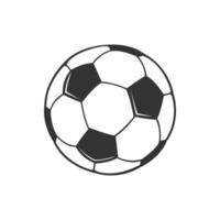 Soccer illustration of a ball. Isolated on a blank, editable background vector
