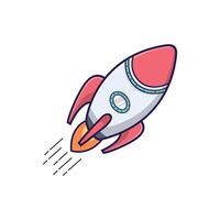 A rocket is a vehicle or machine designed to move in outer space or the earth's atmosphere by burning fuel to produce thrust that can overcome earth's gravity and reach high speeds vector