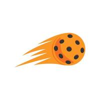simple pickleball logo with a combination of moving ball and swoosh for any business vector