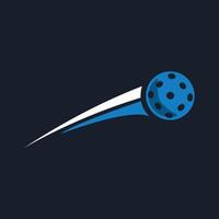 simple pickleball logo with a combination of moving ball and swoosh for any business vector