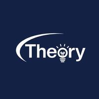 Theory, modern abstract digital alphabet font vector