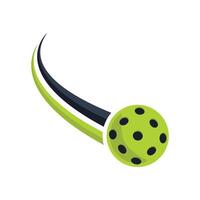 simple pickleball logo with a combination of moving ball and swoosh for any business vector
