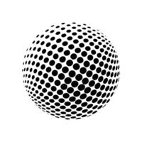 Checkered globe in black and white. 3D chess sphere vector