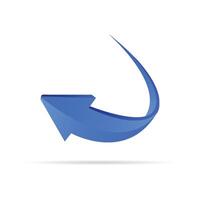 3D realistic Left arrow vector