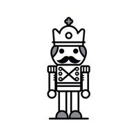 A nutcracker with a crown on his head vector