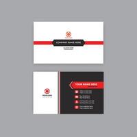 Black and Red Modern Creative Business Card design vector