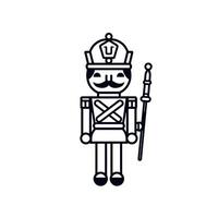 A nutcracker soldier icon on a white background vector